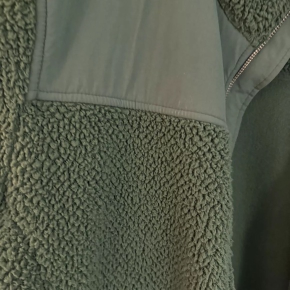 TAYLOR STITCH GREEN SHERPA FLEECE ZIP FRONT 3 POCKET TRUCKER JACKET, SIZE 42 - Picture 4 of 4